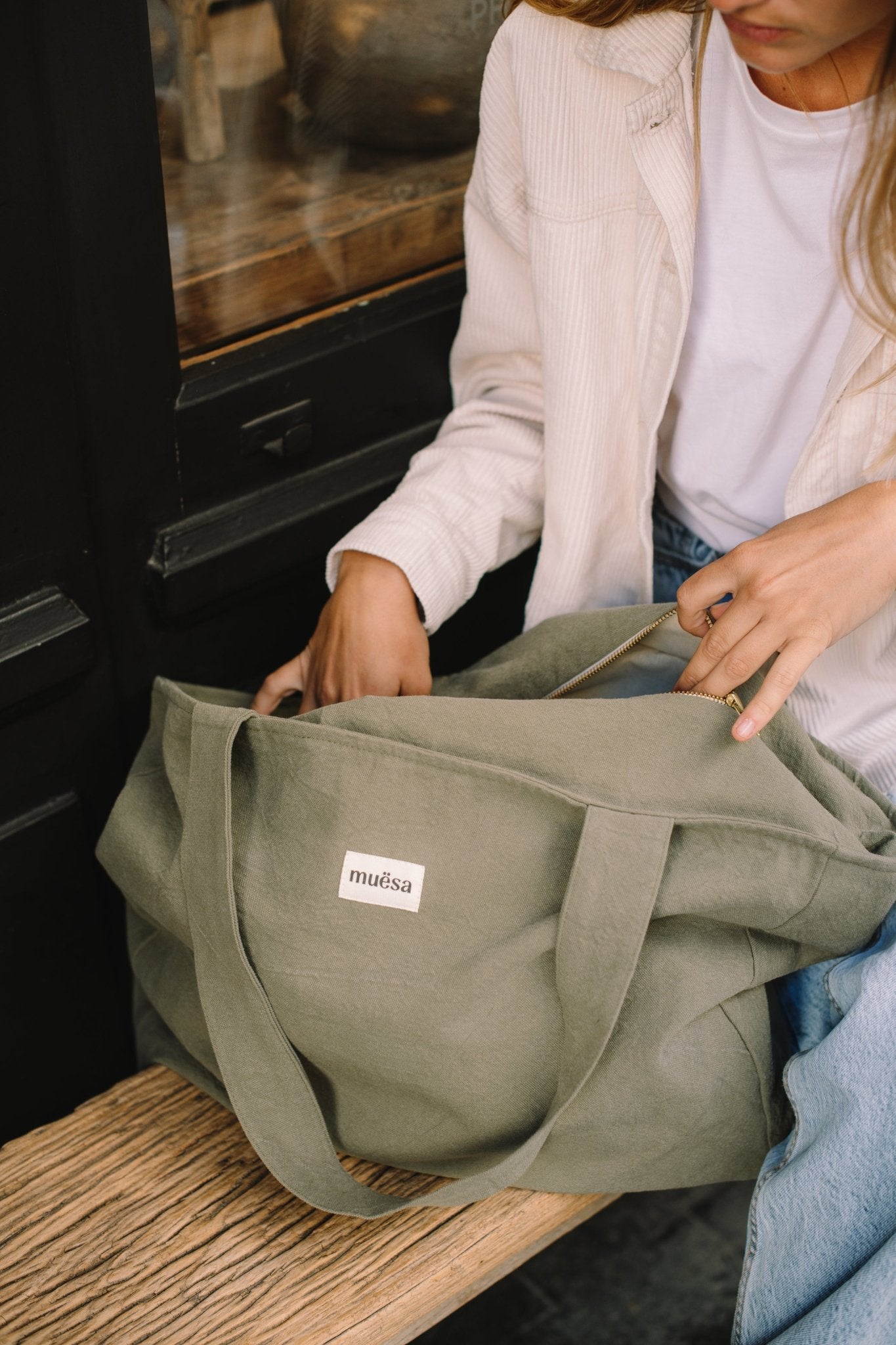 Cabas zippé en coton - Muësa