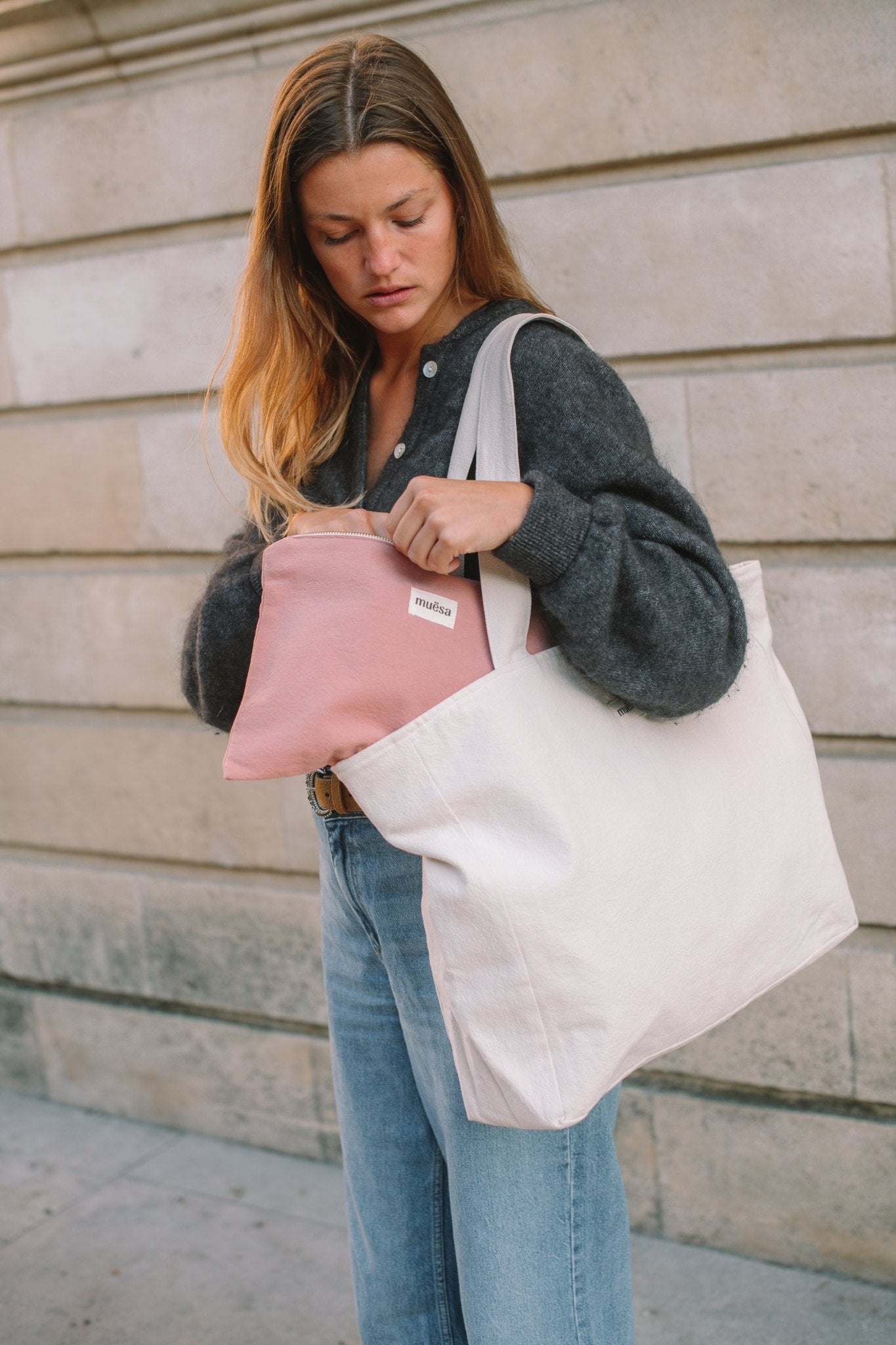 Cabas zippé en coton - Muësa