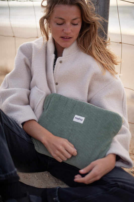 Housse d'ordinateur en velours côtelé - Muësa