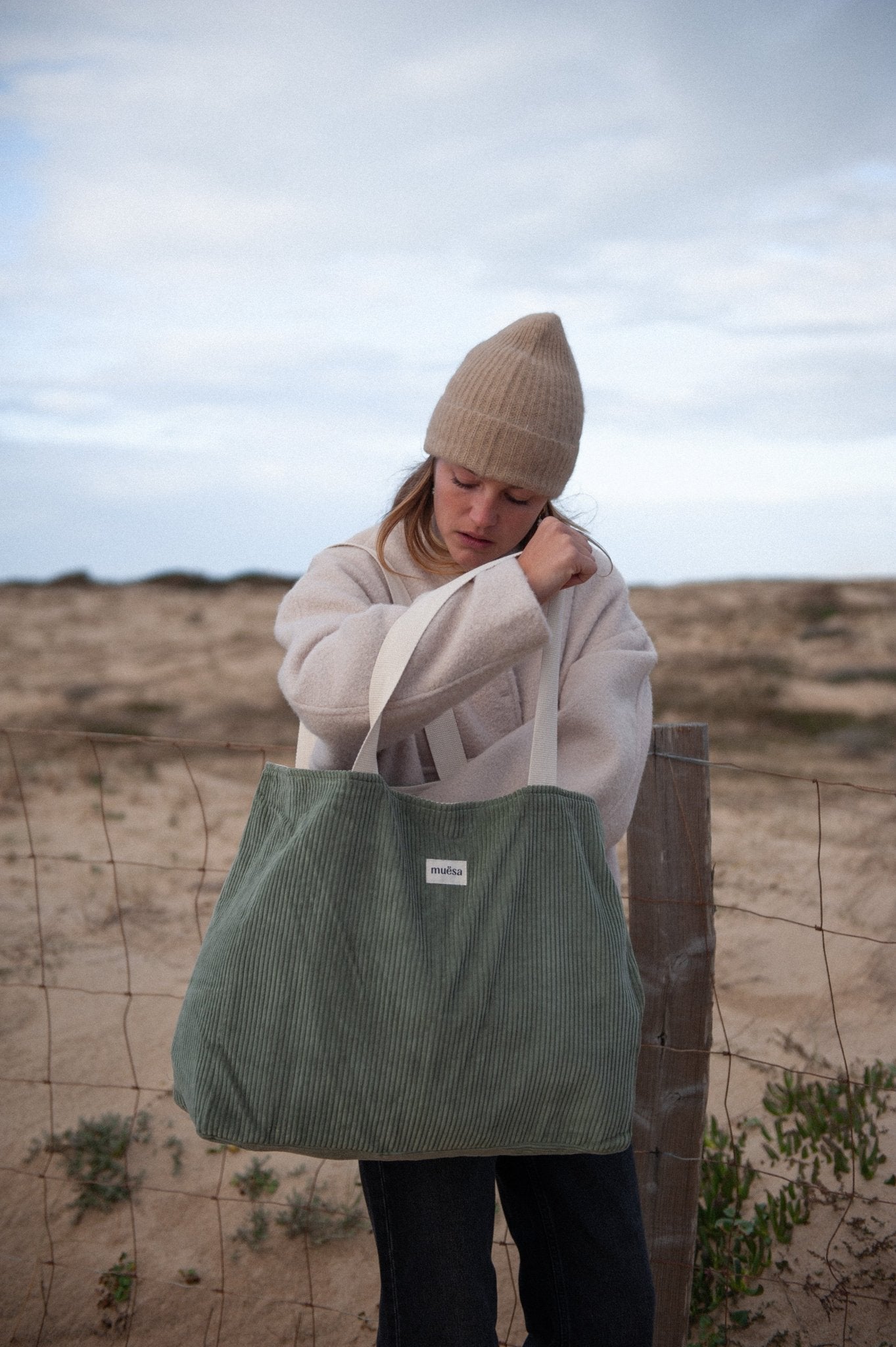 Corduroy tote bag