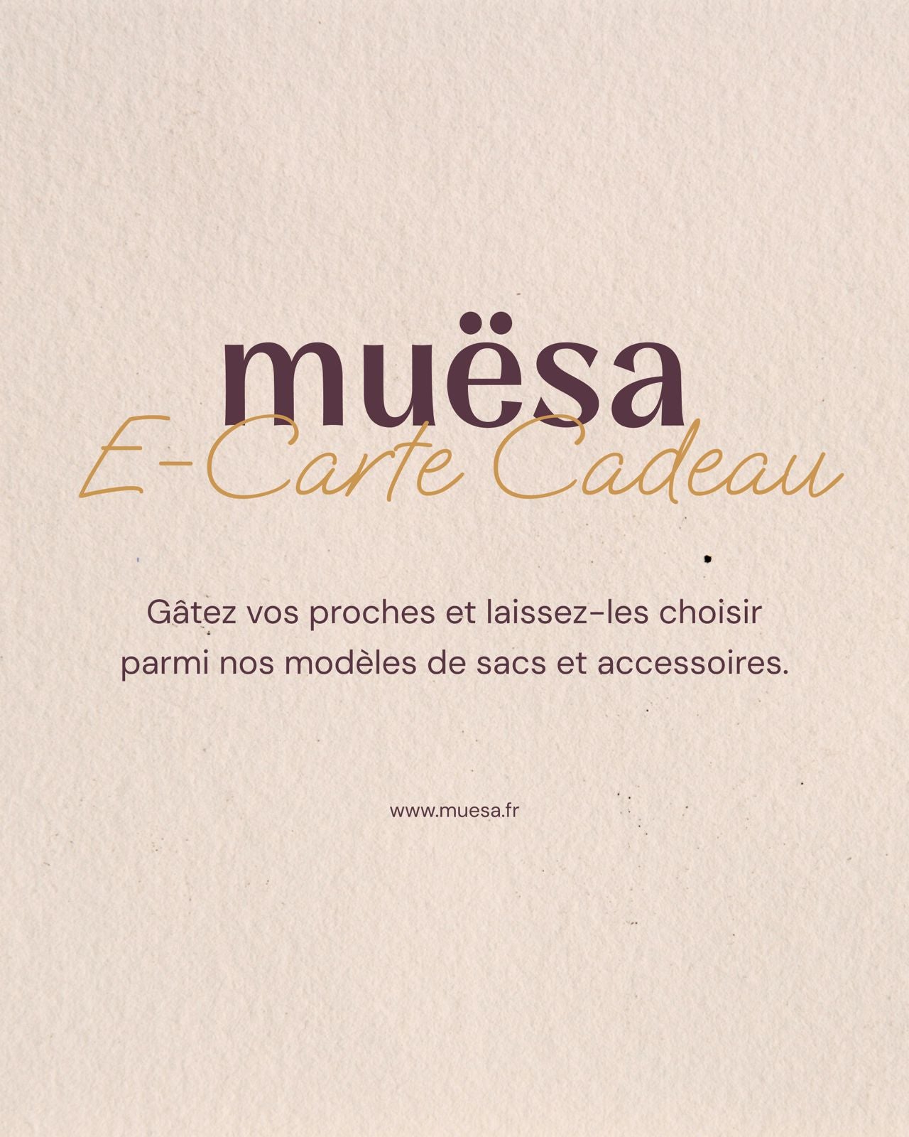 Carte cadeau Muësa