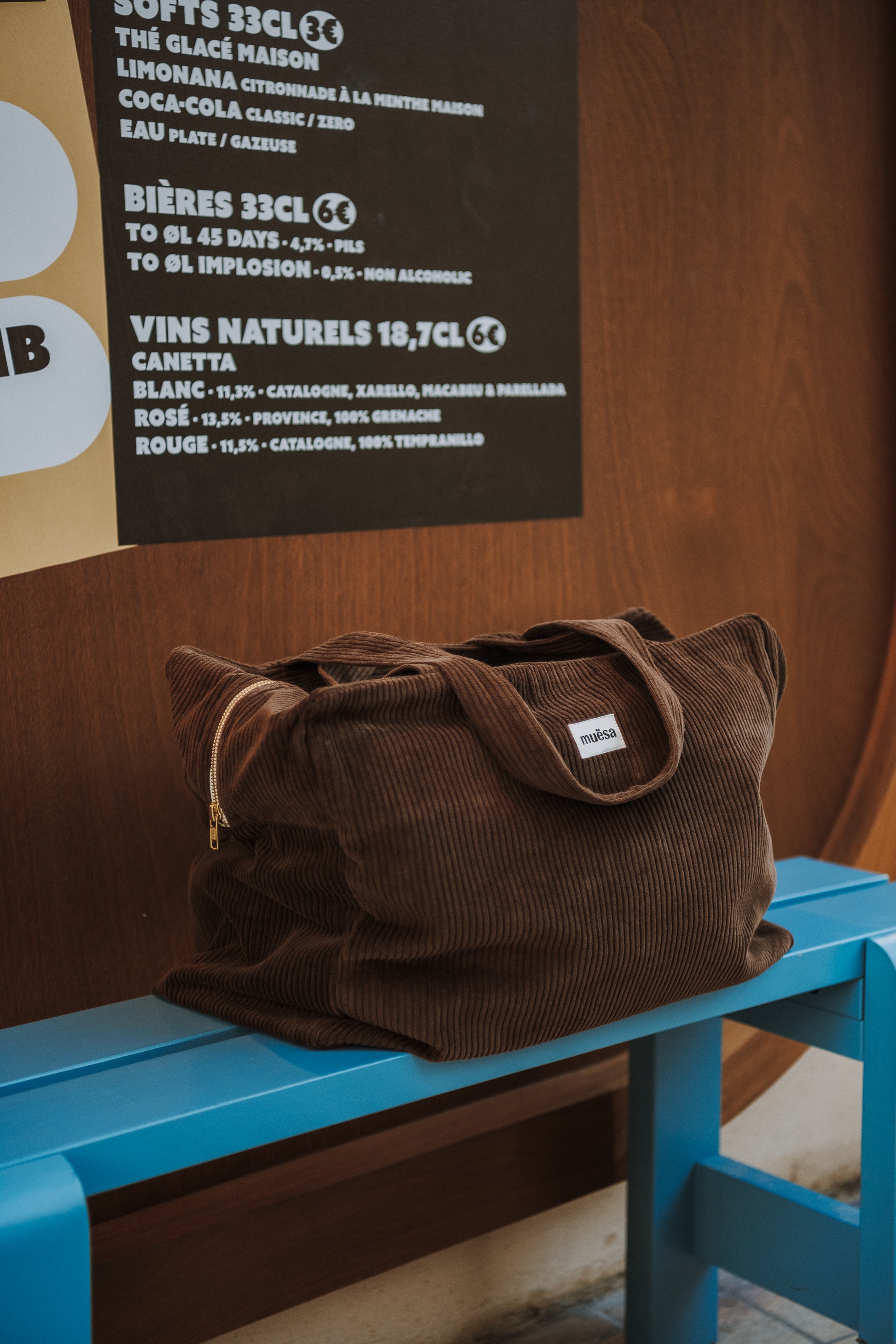 Sac week-end en velours côtelé - Main Image